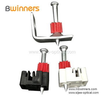 ABS Fiber Optic Cable Clip With Concrete Nail